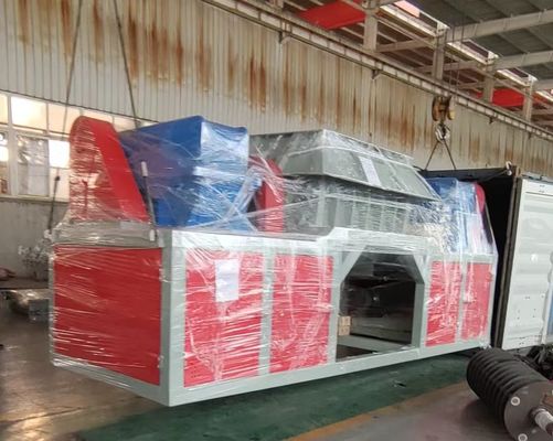 Industrieabfallmetall-Doppelwellen-Schredder für das Aluminium-Recycling mit hohem Sicherheitsniveau