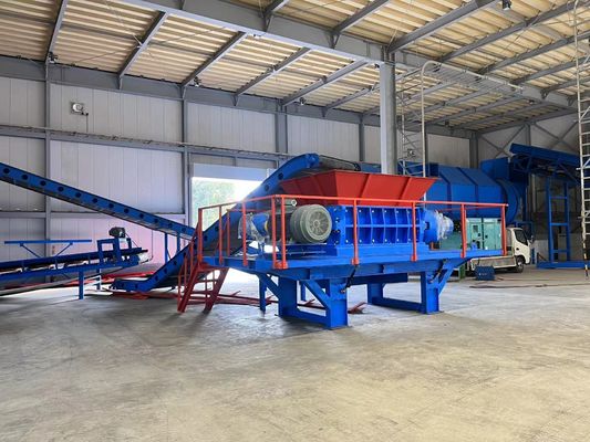 Kohlenstoffstahl-Doppelachs-Schredder für Haushaltsgeräte 8000 KG Gewicht