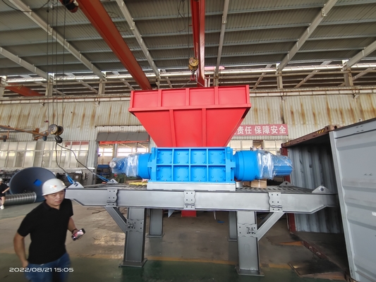 110 kW Kraft Kokosnuss-Rückstands-Schredder zum Zerkleinern von großem und kleinem Eisen-Kunststoff
