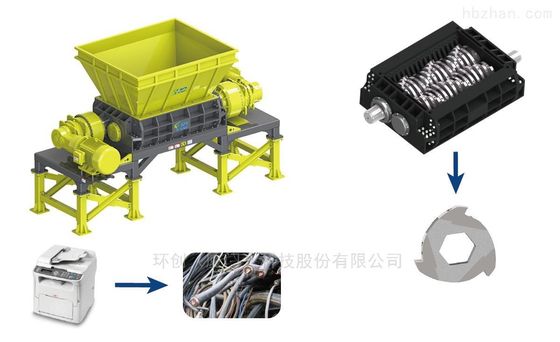110kW Leistung Edelstahl-Schrottkühlschrank Zerkleinern und Zerlegen Produktionslinie